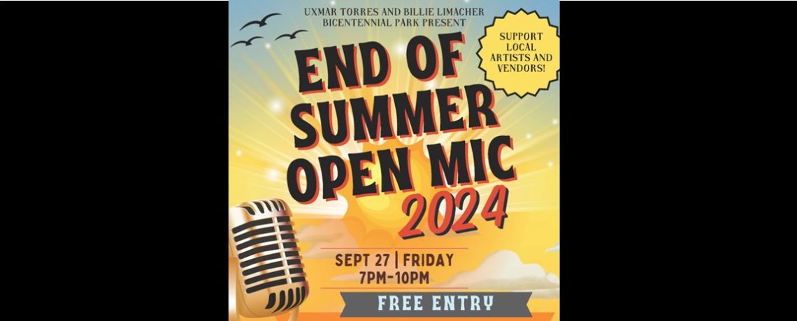 End of Summer Open Mic – September 27, 2024